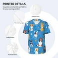 thumbnail image 4 of Balery Cute Dogs Baseball Jersey for Men Casual Button Down Shirts Short Sleeve Active Team Sports Uniform-3X-Large, 4 of 9