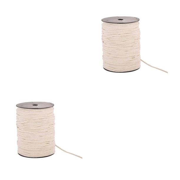 Matsuzay Cuerdas de algodón de 100m, tejido artesanal, cordón de cuerda, accesorio de cordón tejido artesanal, artesano profesional para el 2 mm 2piezas
