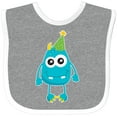 thumbnail image 3 of Inktastic Blue Monster Boys or Girls Baby Bib, 3 of 4