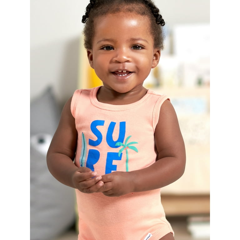 Gerber Baby Boy Tank Onesies Bodysuits 4 Pack Sizes Newborn 24