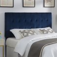 thumbnail image 2 of Regina Navy Blue Velvet Upholstered Queen Headboard, 2 of 10