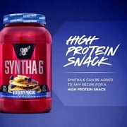 BSN SYNTHA-6 Whey Protein Powder, Milk Isolate Protein Powder with Micellar Casein, Blueberry Pancake, 28 Servings (Packaging May Vary)