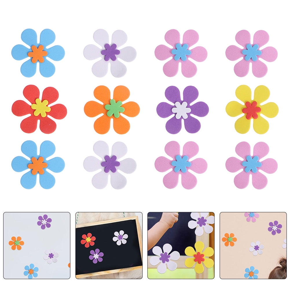 160pcs EVA Flower Sticker Self-Adhesive Foams Flower Shapes Stickers for  Kids