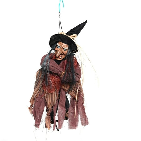 

Christmas Decorations Clearance! purcolt Halloween Decorations Halloween Witch Pendant Electric Props Haunted House Voice Control Hanging Ghost