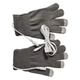 thumbnail image 1 of Guantes eléctricos calefactables por USB para invierno, para tejer con pantalla táctil y para portátil. gris, 1 of 8