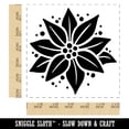 thumbnail image 2 of Poinsettia Flower Christmas Self-Inking Rubber Stamp Ink Stamper - Blue Ink - Large 1-1/2 Inch, 2 of 7