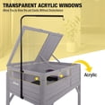 thumbnail image 4 of Aivituvin Tortoise Habitat, Wooden Tortoise House with Detachable Legs, Turtle Cage Reptile Terrarium with Lamp Holder, 4 of 7