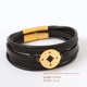 thumbnail image 4 of Pulsera de acero inoxidable para hombre, estilo europeo y americano, de otoño, joyería de moda, pulsera tejida a mano que combina con todo, 4 of 6