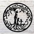 thumbnail image 3 of Sdcart Metal Tree of Life Decor, Metal Wall Decor, Tree Art Wall Decor, Metal Wall Art, Tree of Life Decor, Living Room Bedroom Indoor Outdoor Metal Wall Art Hangings (04), 3 of 5