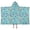Excavator and Boat, variant on Excavator and Concrete Mixer Blue Teens Hooded Bath Towel Wrap for Ages 3 To 12,Quick Dry Lightweight Soft Microfiber Bath Beach Pool,50"x30"
