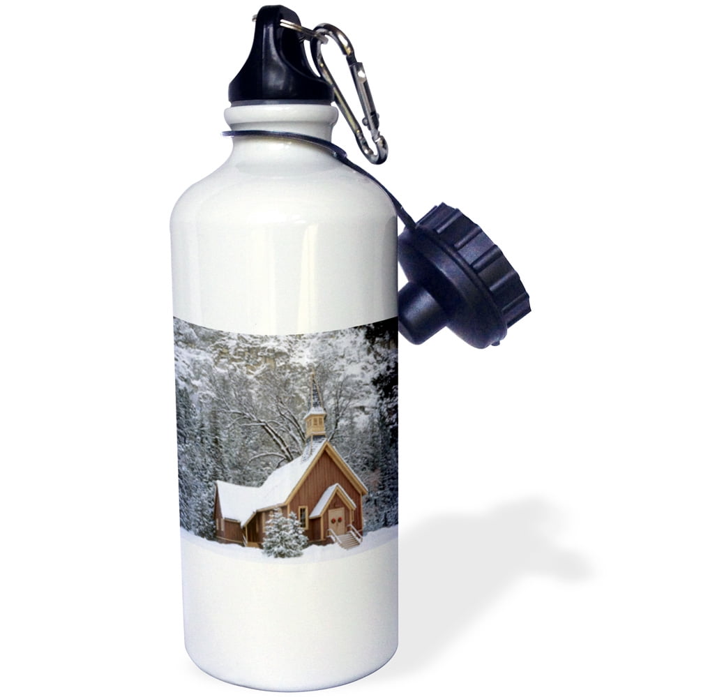 3dRose California, Yosemite Valley Chapel, Winter US05 GRE0004 Gerry Reynolds, Sports Water Bottle, 21oz by Supplier Generic