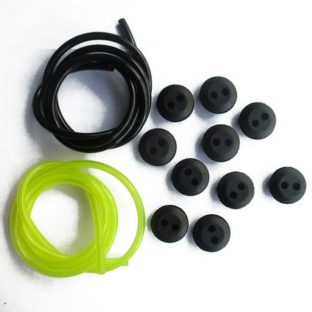 

12pcs 2 Holes Fuel Tank Grommet Rubber With Fuel Line Pipe For Brush Cutter