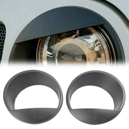 Jeep Wrangler Headlight Guard GZYF For Jeep Wrangler JK Headlight Bezel, Black Headlamp Cover Bezel Fits 2007-2018 Jeep Wrangler JK JKU 2 & 4 Door ()