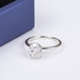 thumbnail image 2 of Cora Jewellery Unique Double Prong Oval Moissanite Engagement Ring For Women, 18K White Gold, 2 of 6