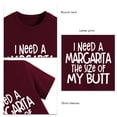 thumbnail image 3 of Camiseta de manga corta con cuello redondo para mujer, camiseta informal holgada y transpirable con estampado de letras para el trabajo de oficina, 3 of 4