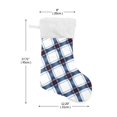 thumbnail image 2 of Ryvnso Christmas Stockings Checkered Plaid Pattern 17.7" Large Stocking Decoration 1 Pack, 2 of 7