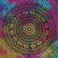 thumbnail image 5 of Multicolor Hippie Mandala Tapestry Poster Multi-styles Indian Wall Hanging Hippie Poster Bedspread Throw, 40x30 inches, 5 of 5