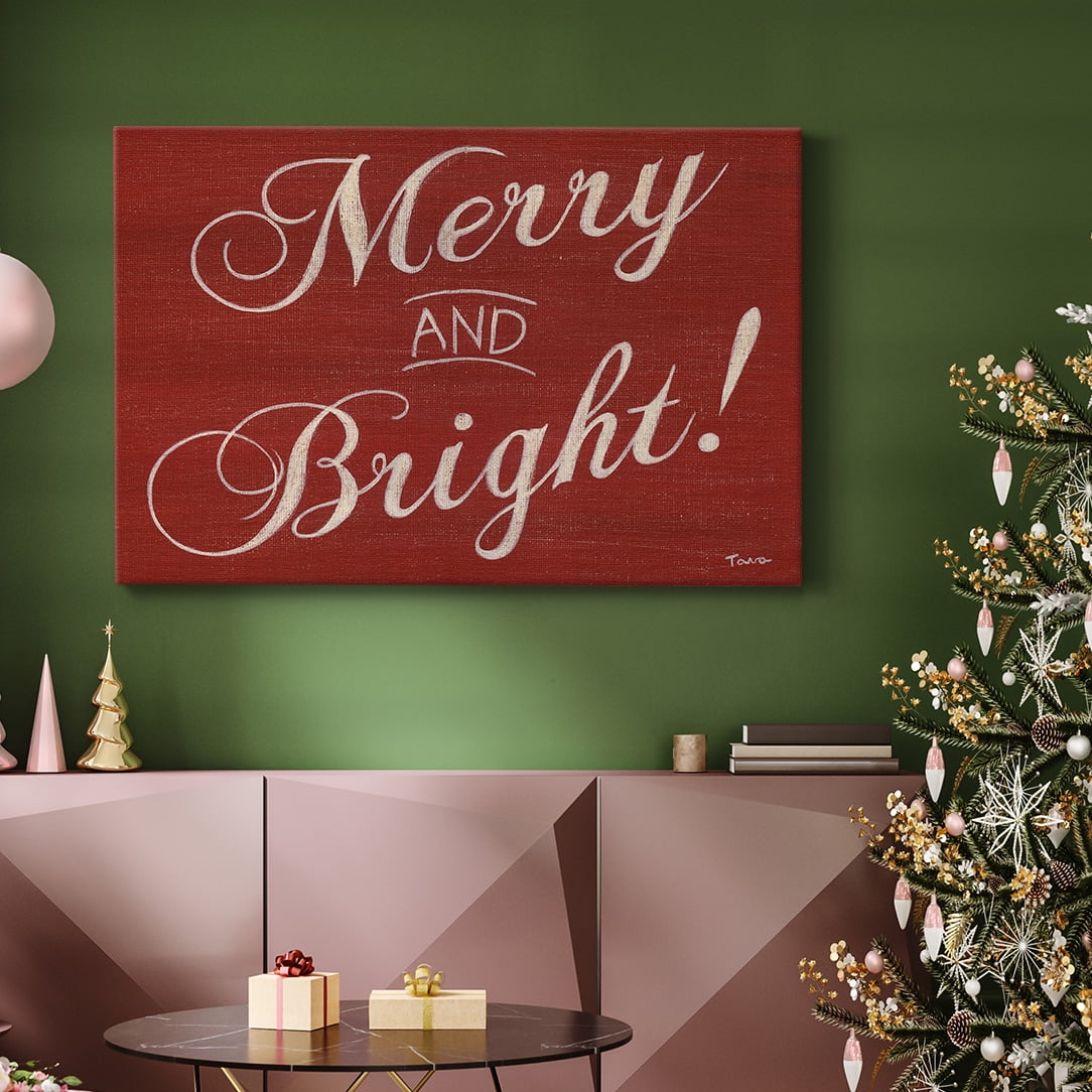 Red Merry and Bright- Gallery Wrapped Canvas