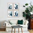 thumbnail image 3 of Botanical Framed Prints Wall Art Set of 4,Flowers Plants Framed Wall Art,Blue Tulip X-Ray Flower Wall Art,12x16 Botanical Wall Art with Blue Watercolor Flowers Deckled Edge Print for Bedroom, 3 of 6