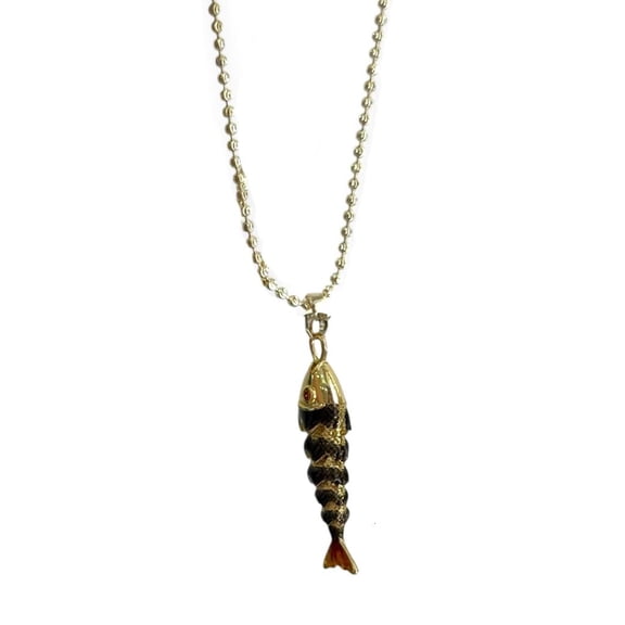 Giaone Stylish Oceanic Fish Charm Necklace Lightweight Copper Neck Jewelry 6 Color