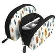 thumbnail image 3 of YFYANG 2 Piece Women's Portable Makeup Bags, Vintage Abstract Watercolor Clutch Travel Toilet Bags Cosmetic Organizer, 3 of 7