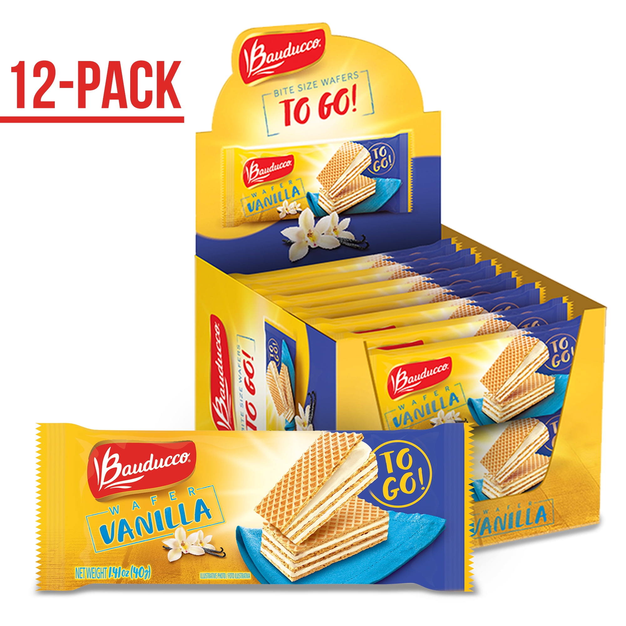 Bauducco Mini Wafer Cookies Vanilla, Delicious & Crispy, Great for