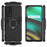For OPPO Realme X7 Pro UltraShockproof PC + TPU Protective Case with Magnetic Ring Holder(Black)