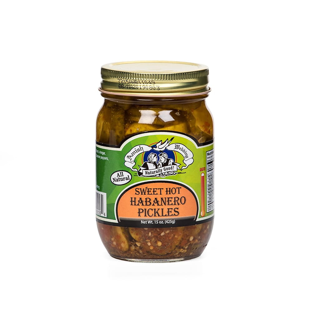 Amish Wedding Sweet Hot Habanero Pickles All Natural Locally Made 2 Jars