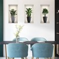 thumbnail image 3 of Wall sticker Potted plants 3D wall sticker (3 pieces, home decoration), self-adhesive, 3 of 5