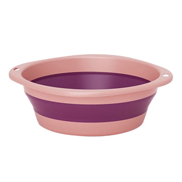 Lavabo plegable grande, para fregadero de cocina, camping, portátil, color azul oscuro, azul claro y rosa, para limpieza de ropa, baño de pies