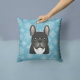 thumbnail image 2 of Winter Snowflake Dog Face Design Fabric Decorative Pillow, 2 of 4