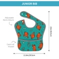 thumbnail image 4 of Susaid Colorful Crab Print Bibs for Babies Toddlers Adjustable Waterproof Free Soft Durable Bibs for eating with Large Pocket Food Catcher, 4 of 8