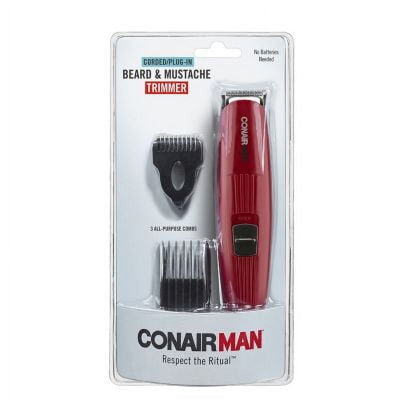 Conair Corded Beard & Mustache Trimmer, [GMT8CS] 1 ea
