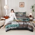 thumbnail image 4 of jejeloiu Vintage Windmill Queen Comforter Set,Country Farmhouse Lodge Bedding Comforter Set For Adults Reversible 3 Pieces, 4 of 8