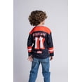 thumbnail image 3 of Marvel Spider-Man Miles Morales Mesh Hockey Jersey Long Sleeve T-Shirt Toddler to Big Kid, 3 of 5