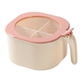 thumbnail image 1 of 4-In-1 Spice Container, Spice Jar With Lid / Spice Spoon, Salt / Sugar / Cumin / Pepper, Color: Beige + Pink, 1 of 4