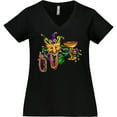thumbnail image 3 of Inktastic Mardi Gras Jester Women's Plus Size V-Neck T-Shirt, 3 of 5
