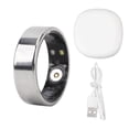thumbnail image 2 of Smart Ring Monitor, Stainless Steel Fitness Finger Smart Health Ring with Charging Case for Sports Sleep Monitoring, 2 of 7