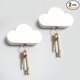 thumbnail image 1 of Porta llaves magnéticos, paquete de 2, organizador adhesivo para colgar llaves, llavero de nube blanca K, 1 of 5