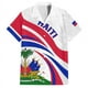 thumbnail image 4 of Camisas hawaianas con estampado 3D para hombre, aniversario de la independencia de Haití, camisas con escudo de armas y bandera de Ayiti, blusas casuales de moda para mujer, 4 of 5