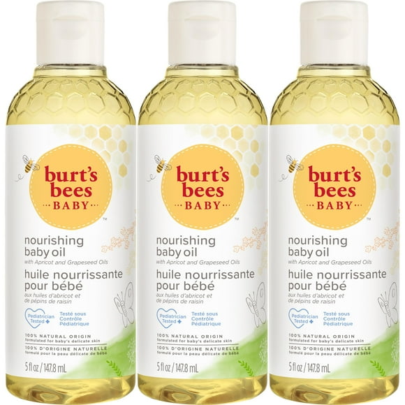 Aceite para bebés Burt's Bees nutritivo 100% natural, 150 ml