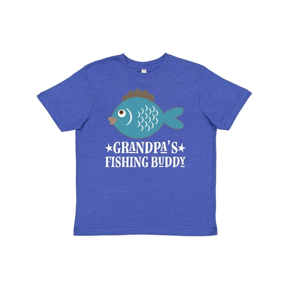 Inktastic Grandpa's Fishing Buddy Little Fisher Youth T-Shirt