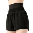 thumbnail image 1 of Gibobby Shorts Deportivo Ropa deportiva de verano, pantalones cortos deportivos de cintura alta 2 en 1, elásticos, de secado rápido, sueltos, para Yoga, gimnasio, pantalones c(Negro, XXL), 1 of 5