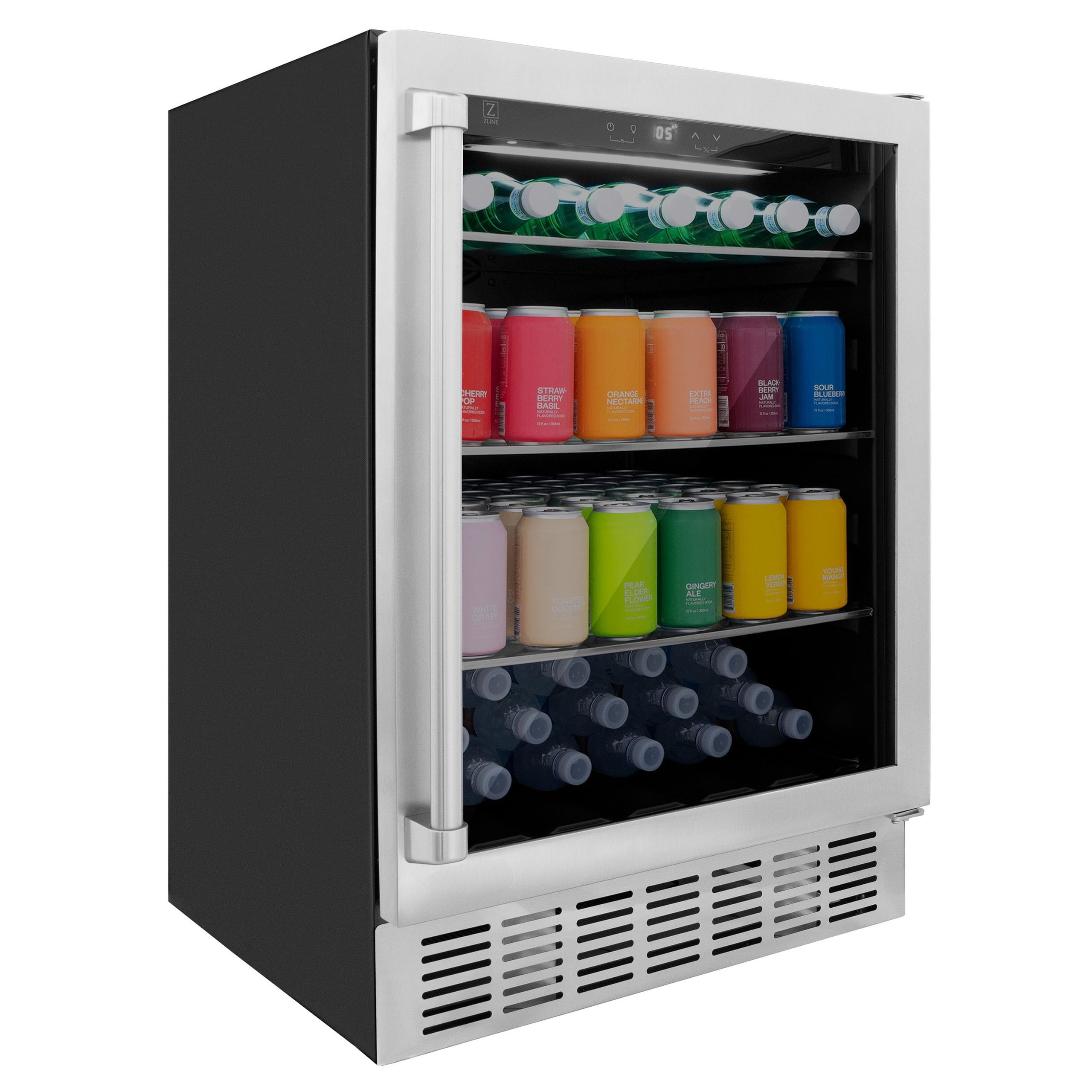 ZLINE 24" Monument 154 Can Beverage Fridge in Stainless Steel (RBV-US-24)