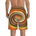 thumbnail image 3 of Yiaed Colorful Swirl Print Men's Swim Trunks with Lining Quick Dry Sports Shorts Beach Shorts Boardshorts-, 3 of 5