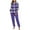 #037-Purple, variant on AUNVITO Women's Fleece Pajama Set Raglan Sleeve Long Sleeve Top with Cuffed Pants Cozy and Comfortable Winter Loungewear