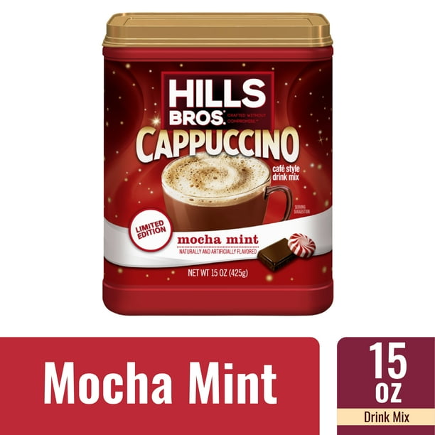 Hills Bros.® Instant Cappuccino Mocha Mint Light Roast Coffee Mix, 15