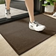thumbnail image 4 of PABUBE Indoor Doormat 22" x 31", Non Slip Door Mats for Inside Washable, Front Door Entry Rug for Entryway Indoor, Dirt Trapper Absorbent Welcome Floor Mats for Home Indoor, Brown, 4 of 9