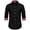 Black, variant on AZoiNM Men's Slim Fit Wrinkle-Free Casual Long Sleeve Shirt Floral Print Color Block