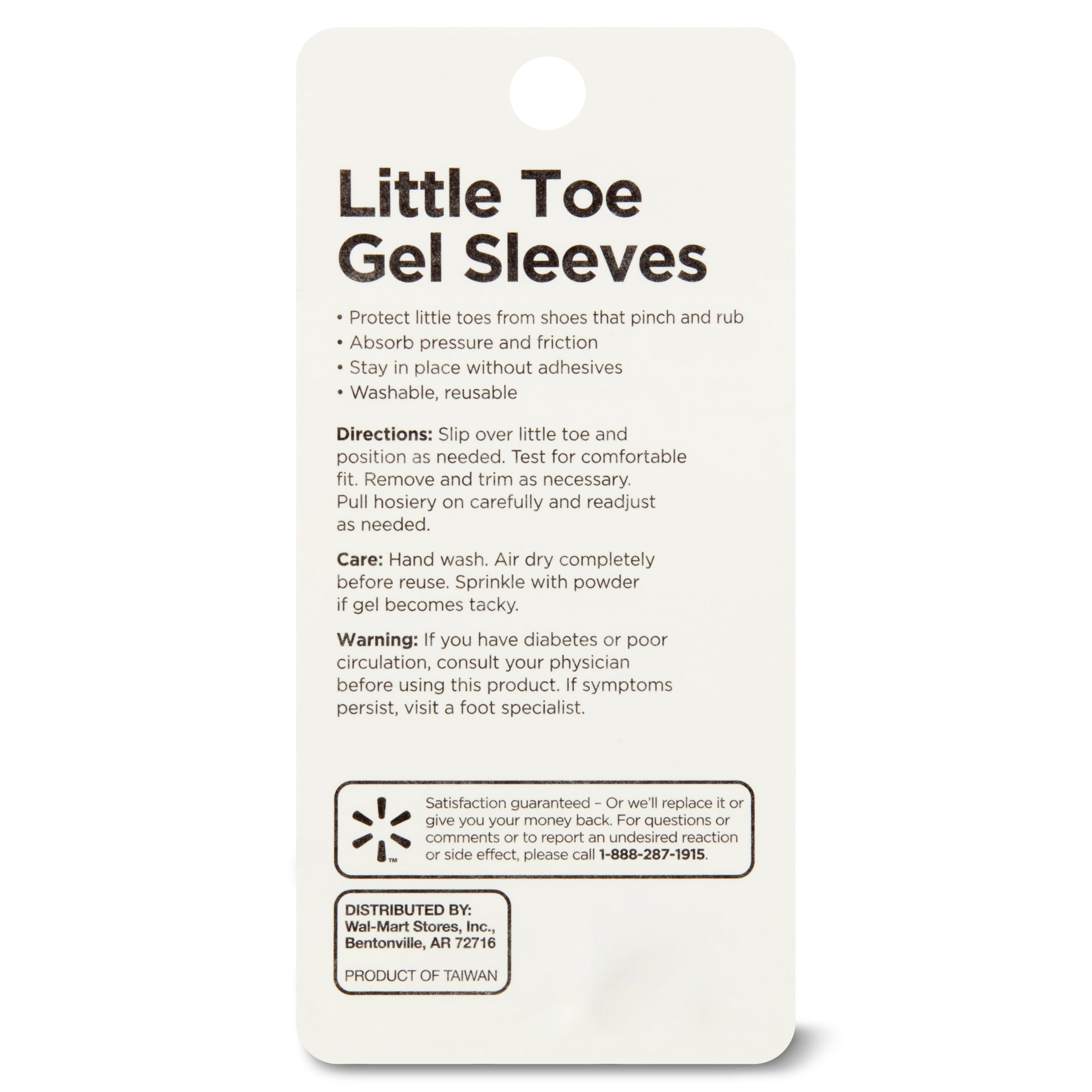 Equate Little Toe Gel Sleeves, 2 Count
